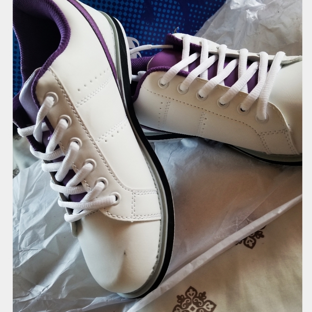 BSI Women's #460 White/Purple Bowling Shoes